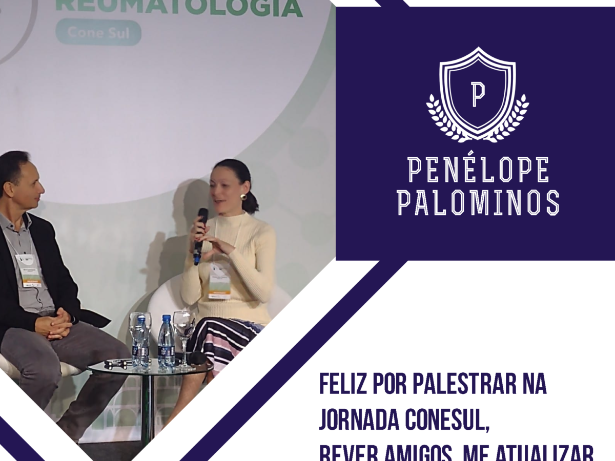 Dra Penélope palestrou na Jornada Conesul de Reumatologia em Curitiba, Paraná, em maio de 2022.